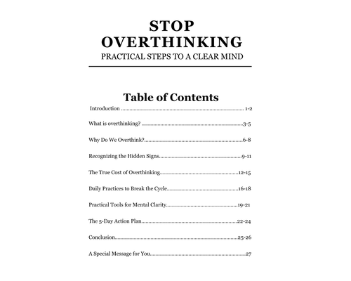 Stop Overthinking: Practical Steps to a Clear Mind